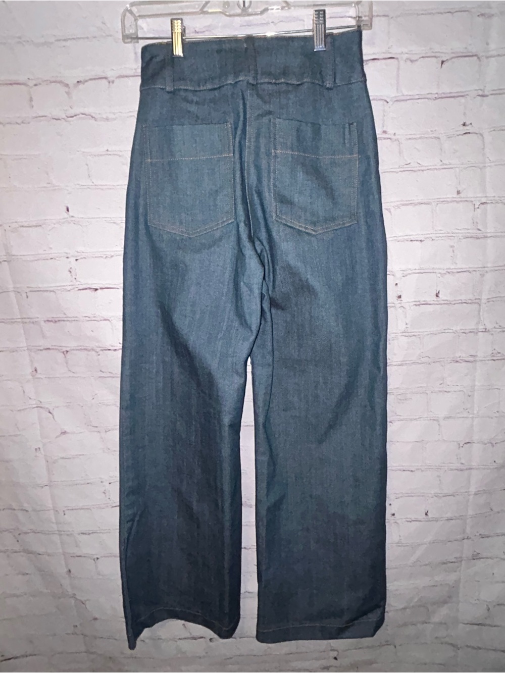 Self Contrast Aria Hi-Waist Denim Pants size S NWT - Picture 5 of 9